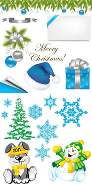 2_sets_of_christmas_element_vector_153773
